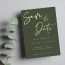 Search for olive green and gold wedding save the dates Elegant