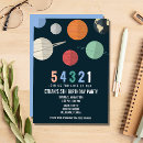 Search for space birthday invitations boys
