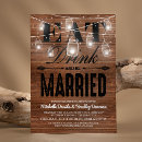 Search for eat drink and be married invitations wood