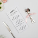 Search for wedding menus Minimalist