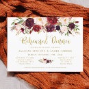Search for burgundy rehearsal dinner invitations Boho