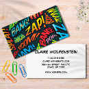 Search for pop art business cards comic book