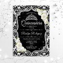 Search for black white silver invitations Diamonds