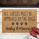 Search for funny dog doormats Cute