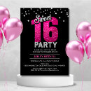 Search for glitter sweet 16 invitations gold
