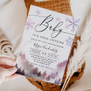 Search for pink snowflake baby shower invitations Modern