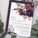 Search for eggplant wedding invitations Watercolor floral