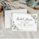 Search for eucalyptus bridal shower invitations Green and white