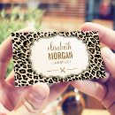 Search for leopard business cards hairdresser