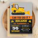 Search for bulldozer birthday invitations Construction