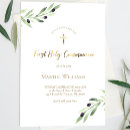 Search for first communion invitations greenery