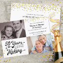 Search for gold confetti invitations 50th anniversary weddings