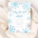 Search for blue snowflake baby shower invitations silver
