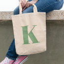 Search for green tote bags initial