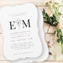 Search for bracket shape wedding invitations Black and white