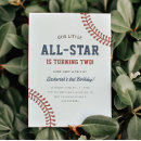 Search for baseball 2nd birthday invitations Little slugger