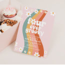 Search for boho 4th birthday invitations Retro