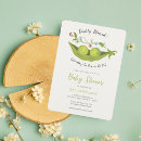 Search for pea in a pod baby shower invitations For her