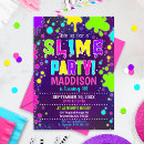 Search for slime invitations Glow slime party