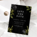 Search for floral save the date invitations black