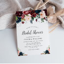 Search for navy bridal shower invitations Watercolor floral