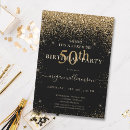 Search for 50th birthday invitations black