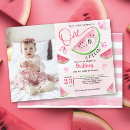 Search for watermelon photo 1st birthday invitations little sweetie