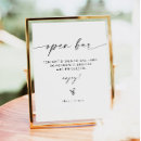 Search for open bar free drinks wedding signs Black and white