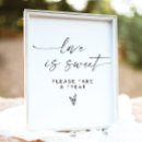 Search for dessert wedding signs Take a treat
