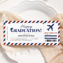 Search for airplane graduation invitations announcements Boarding pass