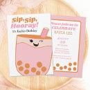 Search for milk tea with boba cards stamps Pink