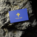 Search for fleur de lis business cards Gold