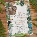 Search for sloth birthday invitations Jungle