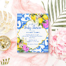 Search for amalfi invitations Blue and yellow