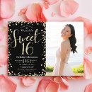 Search for unique sweet 16 invitations Script typography