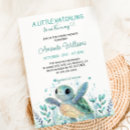 Search for turtle baby shower invitations Blue