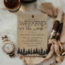 Search for weekend in the woods invitations Itinerary