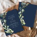 Search for sage green and navy blue invitations Eucalyptus