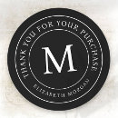 Search for thank you for your purchase stickers Black and white