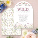 Search for pink butterfly 1st birthday invitations Modern