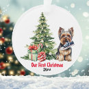 Search for yorkie ornaments First christmas