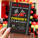Search for go kart birthday invitations Race car birthday