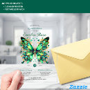 Search for emerald green quinceanera invitations Butterflies