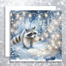 Search for raccoon christmas cards Winter wonderland