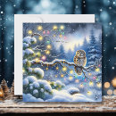 Search for owl christmas cards Winter wonderland