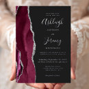Search for black red silver wedding invitations Modern