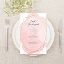 Search for pink and gold menus Party