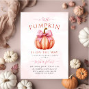 Search for little pumpkin on the way invitations Watercolor