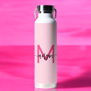 Search for simple modern water bottles Monogrammed