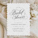 Search for classic elegant bridal shower invitations Black and white